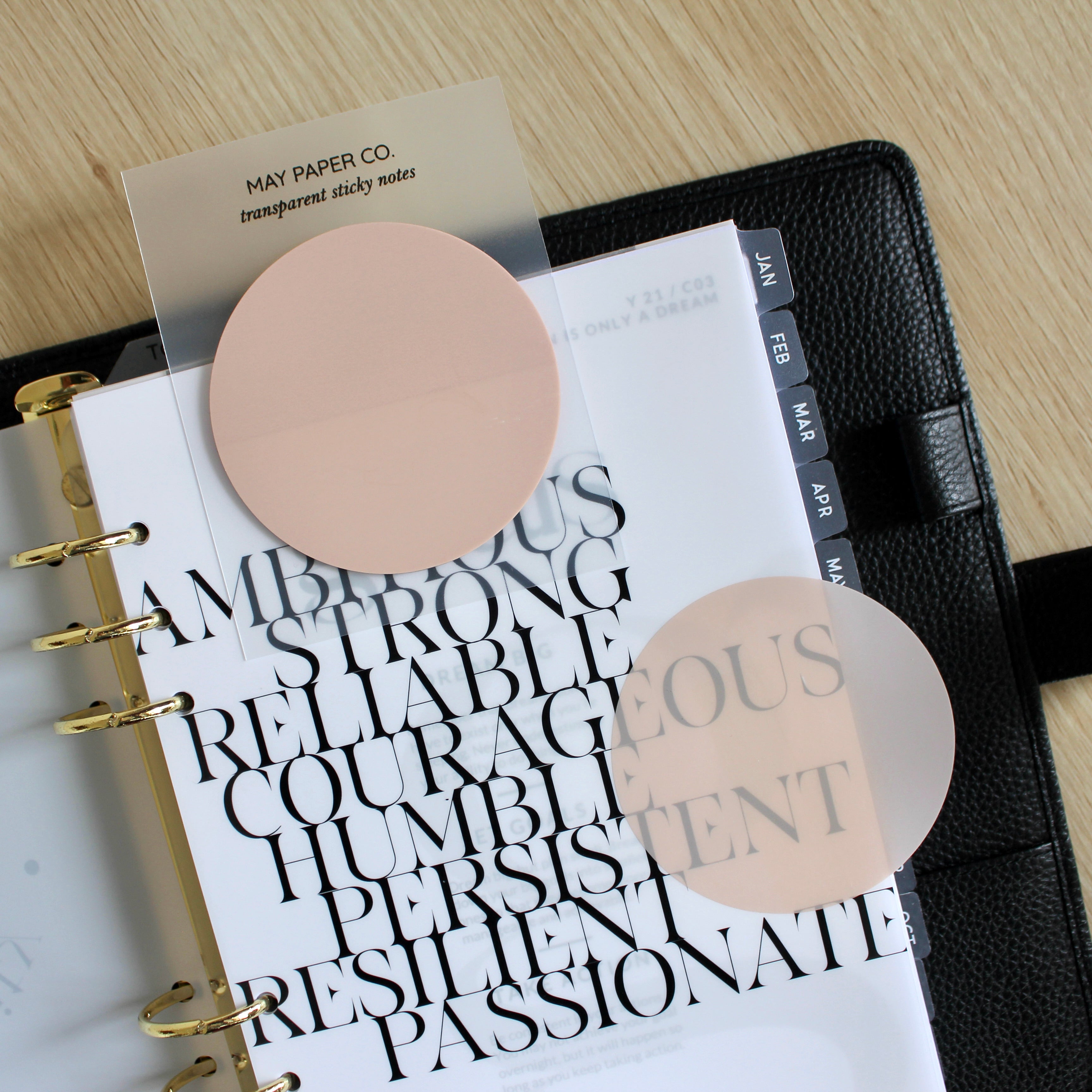 75mm Round Transparent Sticky Note – MAY PAPER CO.