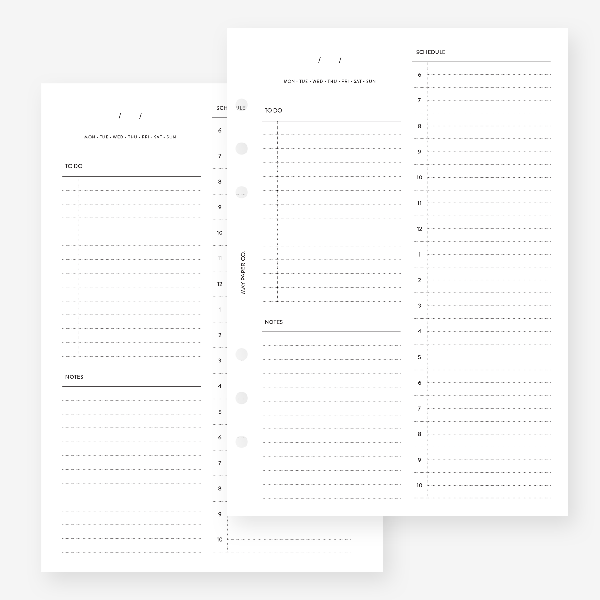 PRINTABLE Daily Day on One Page NO.02