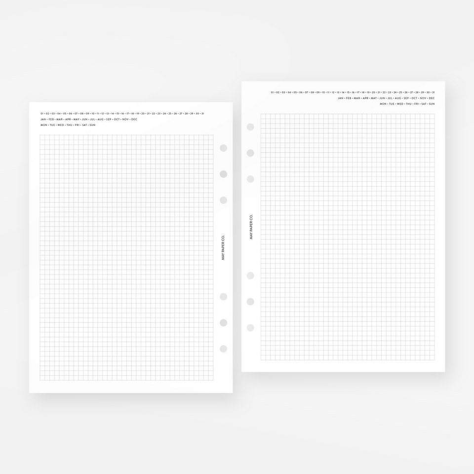 PRINTABLE Grid Undated Notes – MAY PAPER CO.