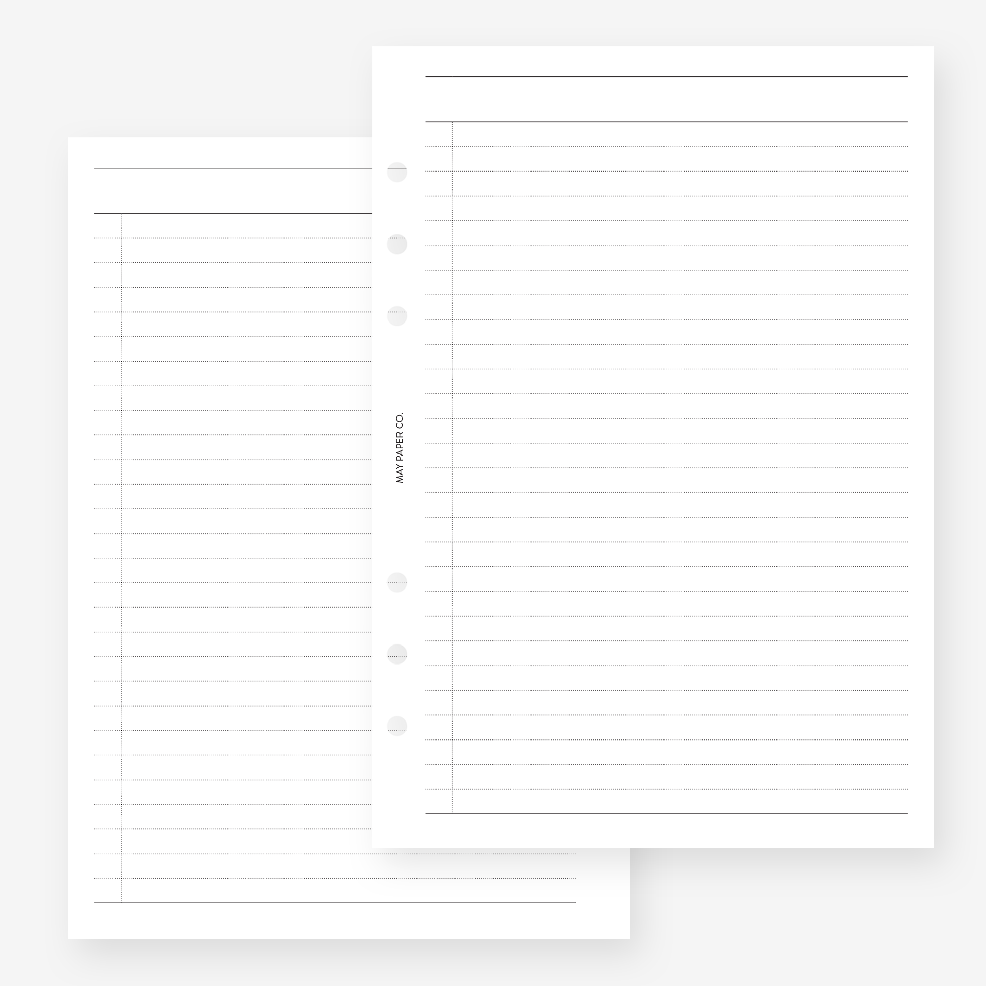 PRINTABLE Lined With Margin MAY PAPER CO