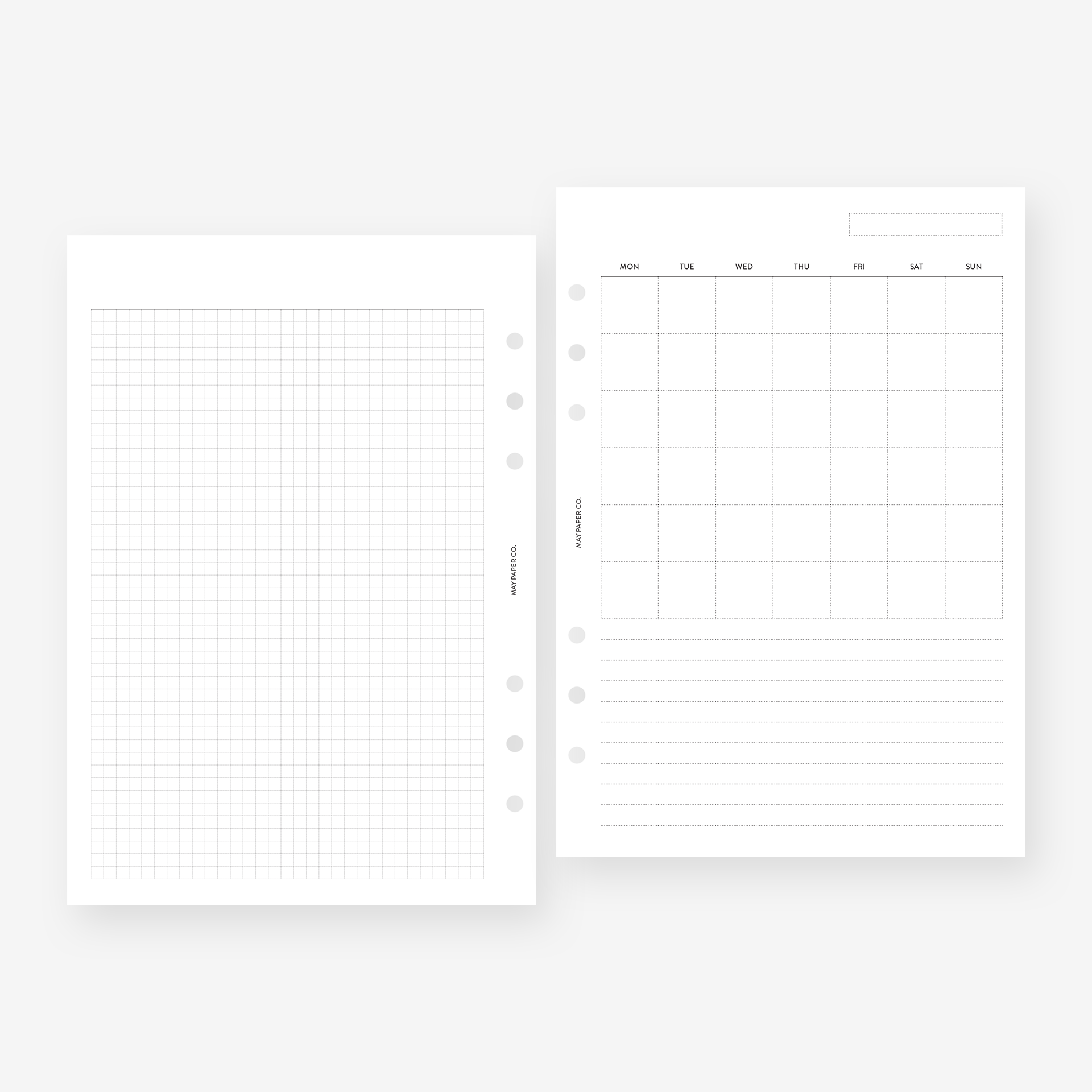 Undated Planner Insert Pages :: A5