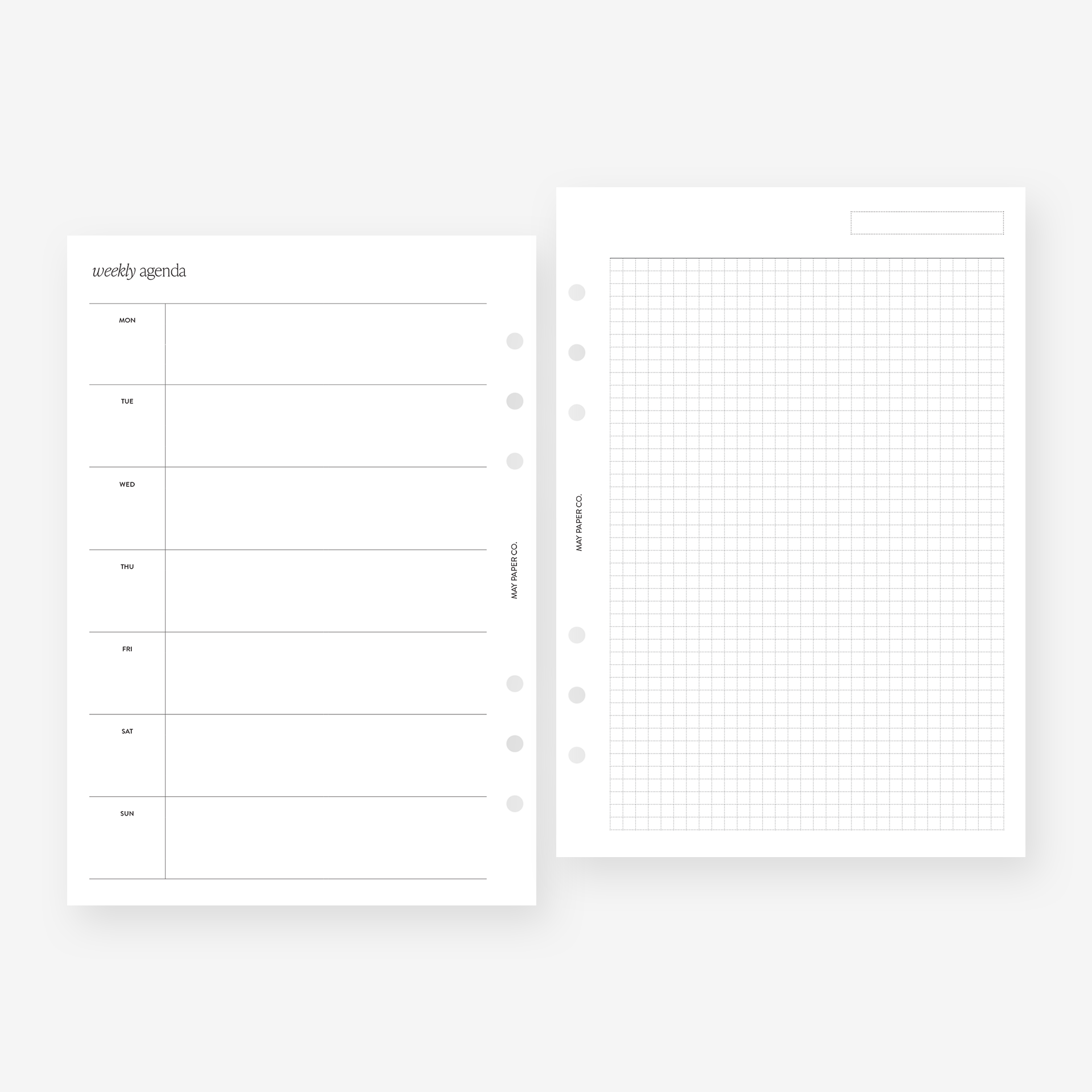Undated Weekly NO.04 with Grid Planner Insert