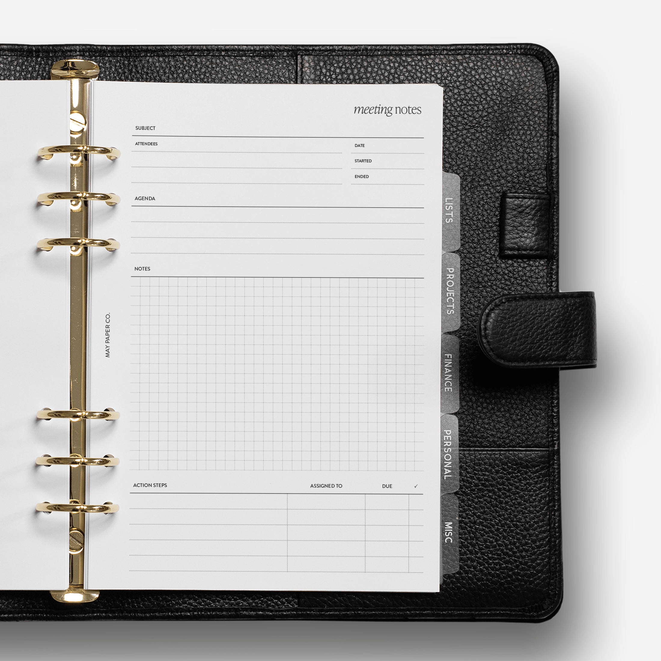 Meeting Notes Planner Insert