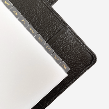 MONTHLY Side Tab Dividers | Premium Frost Plastic (Gold Foil)