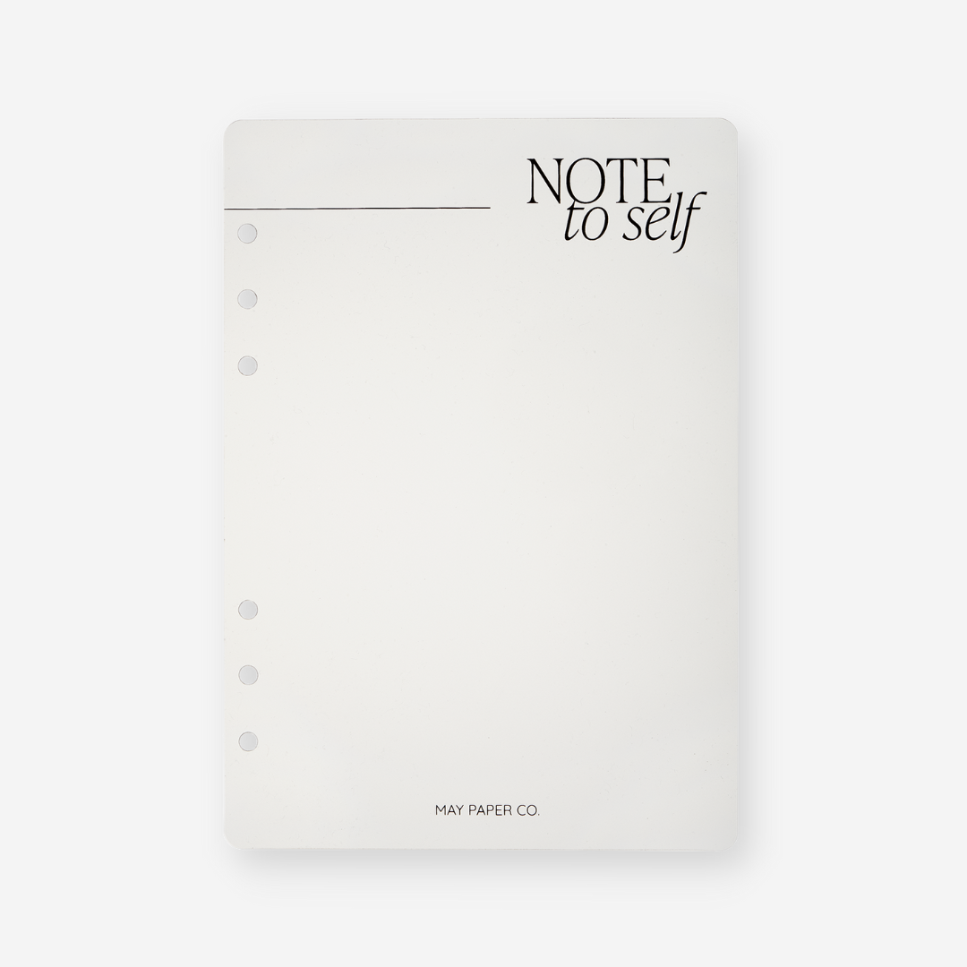 NOTE TO SELF Frosted Dashboard | Premium Frost Black Ink