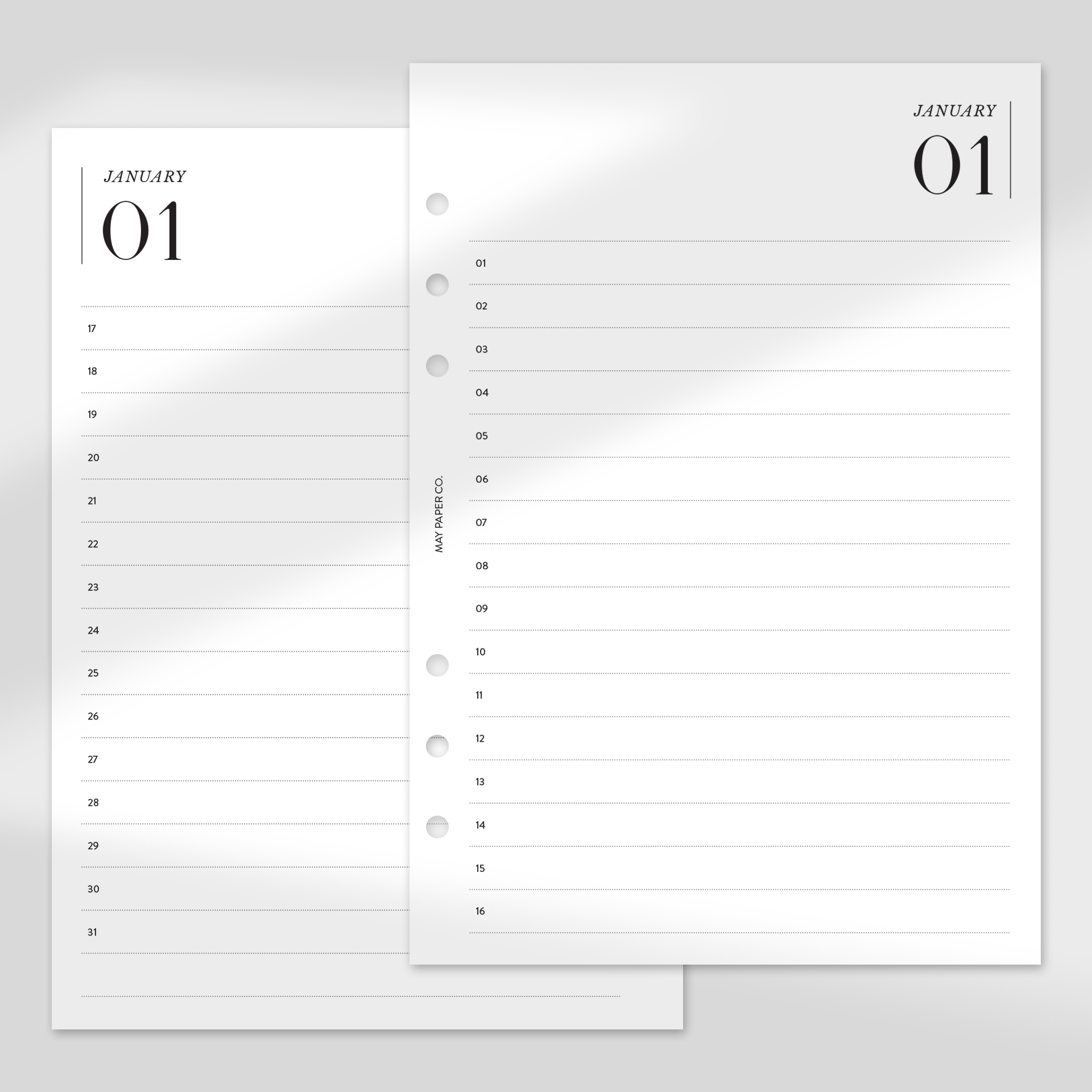 Perpetual Calendar Planner Insert v2.0