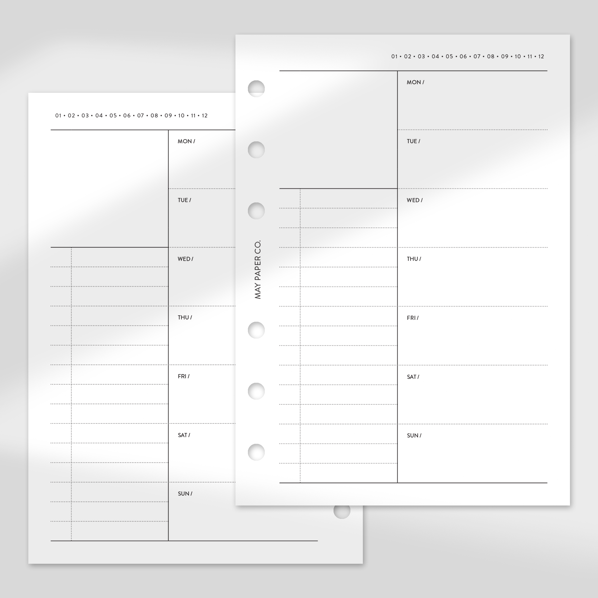 PRINTABLE Undated Week On One Page WITH LIST Planner Insert (Mon Start)