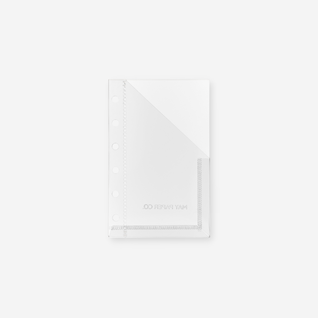 ANGLED SLIT Clear Plastic Planner Pocket