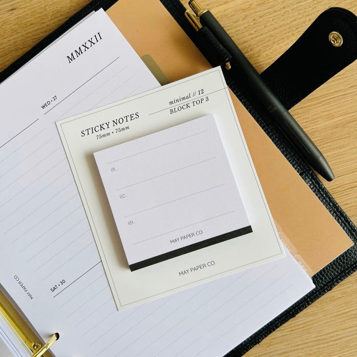 75mmx75mm Block Top 3 Sticky Note | MAY PAPER CO.