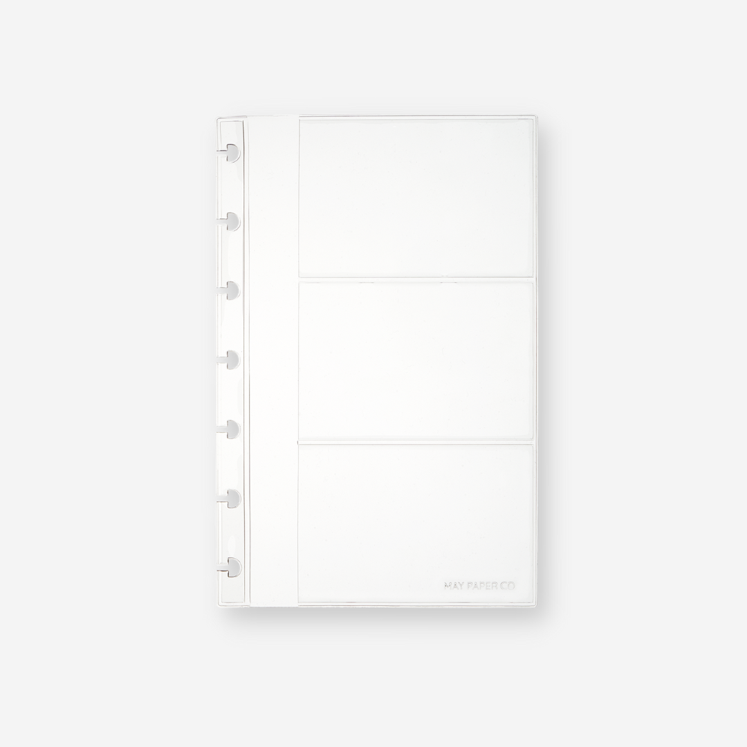 Crystal Clear Pockets for Planners to Store Planner Cards 