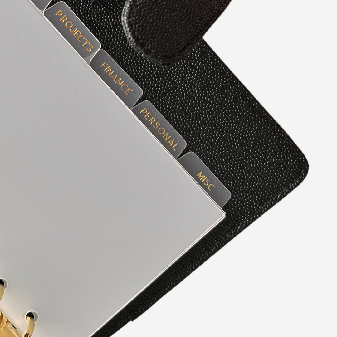 GOLD FOILED Essentials Side Tab Dividers | Premium Frost