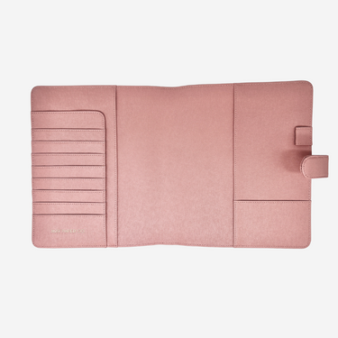 Half Letter (No Rings) Leather Agenda Cover Signature Quilted | Pink Caviar