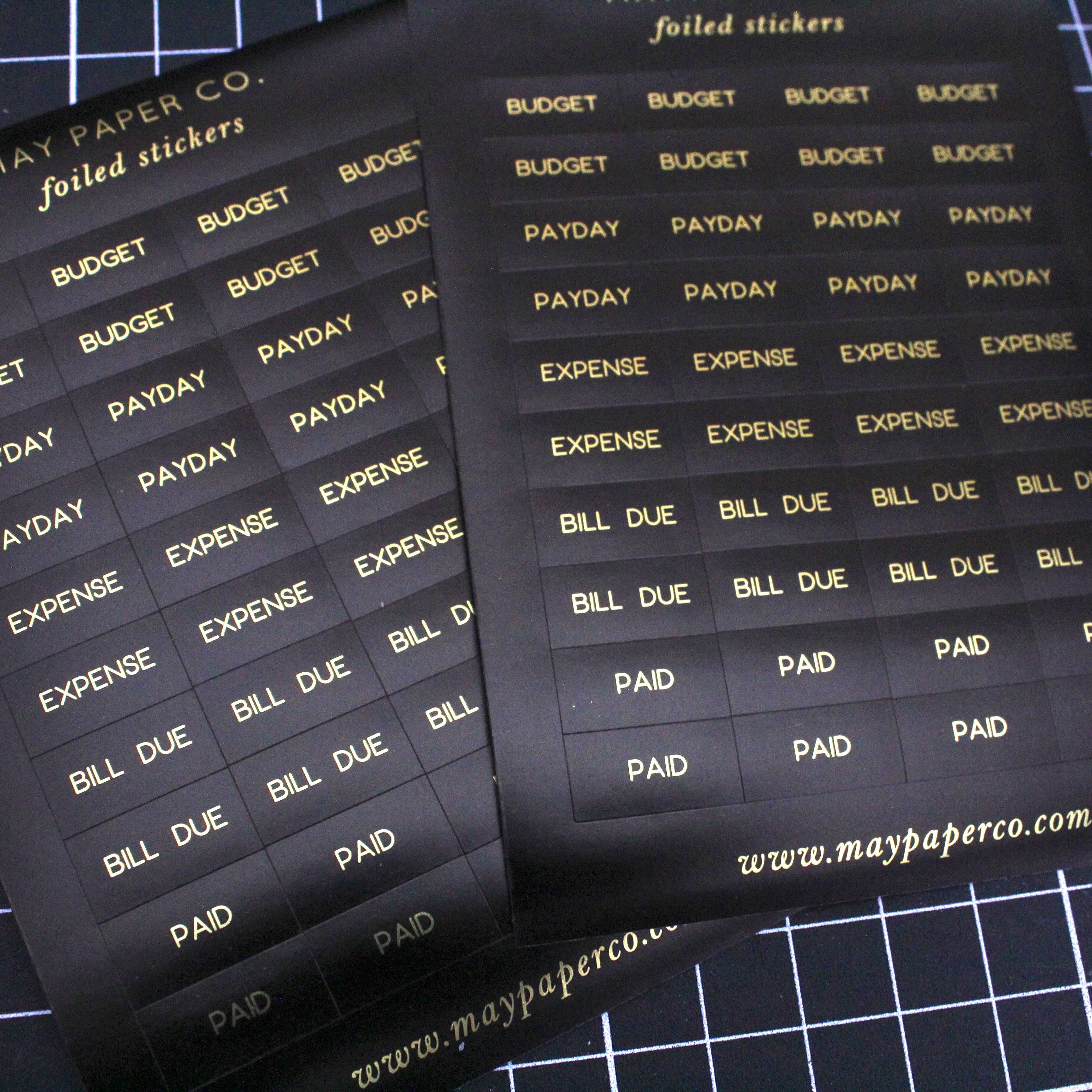 FINANCE | Sticker Set (Black with Gold Foil)