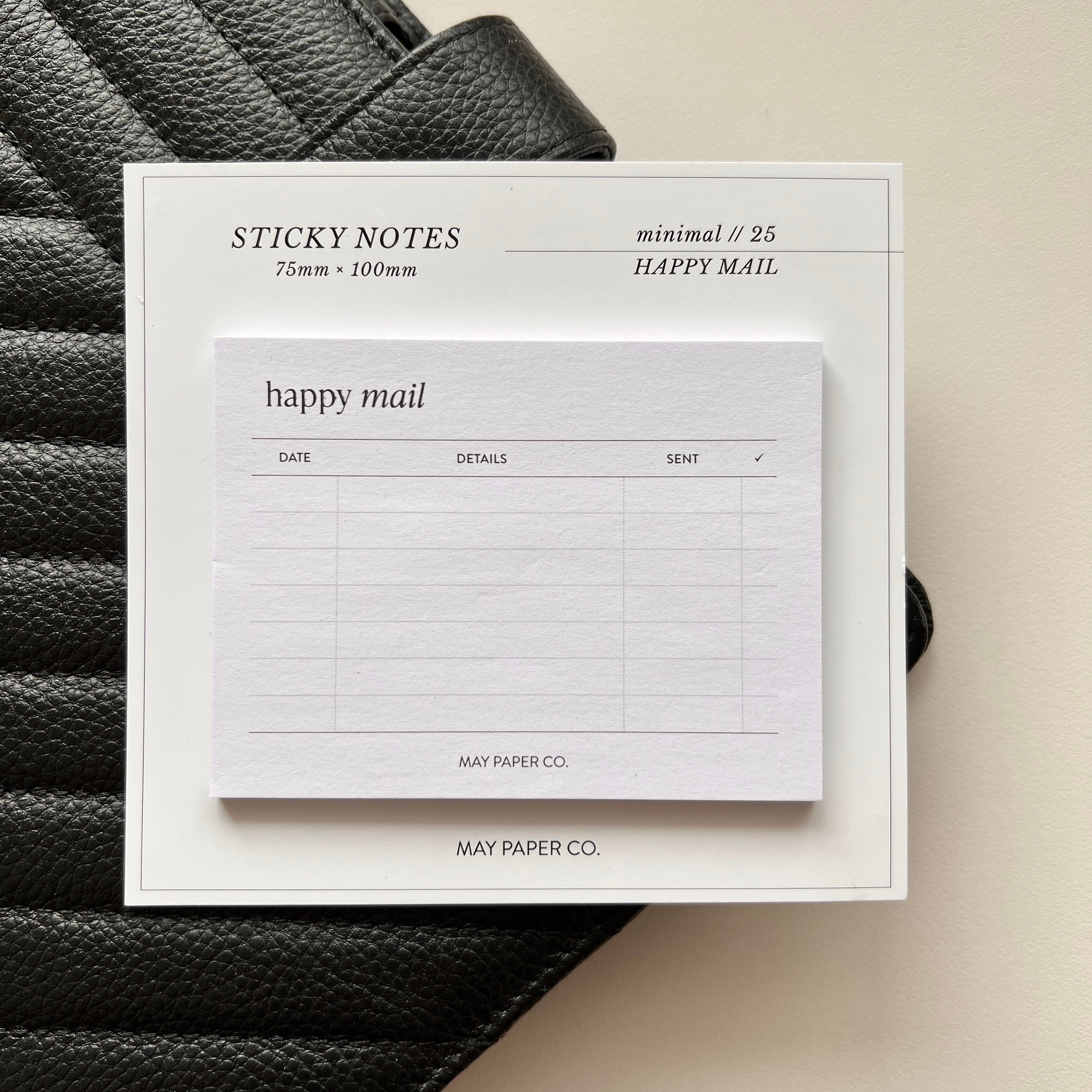 75mm x 100mm Happy Mail Sticky Note
