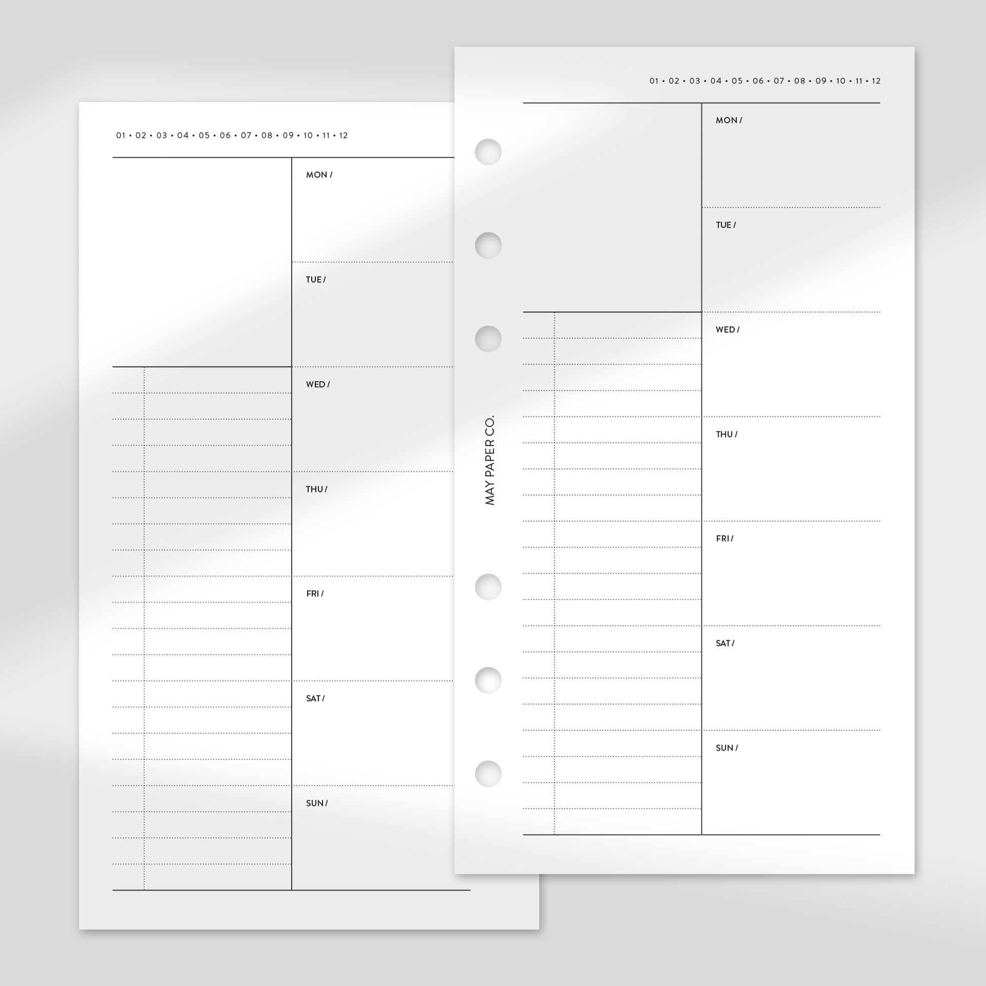 PRINTABLE Undated Week On One Page WITH LIST Planner Insert (Mon Start)