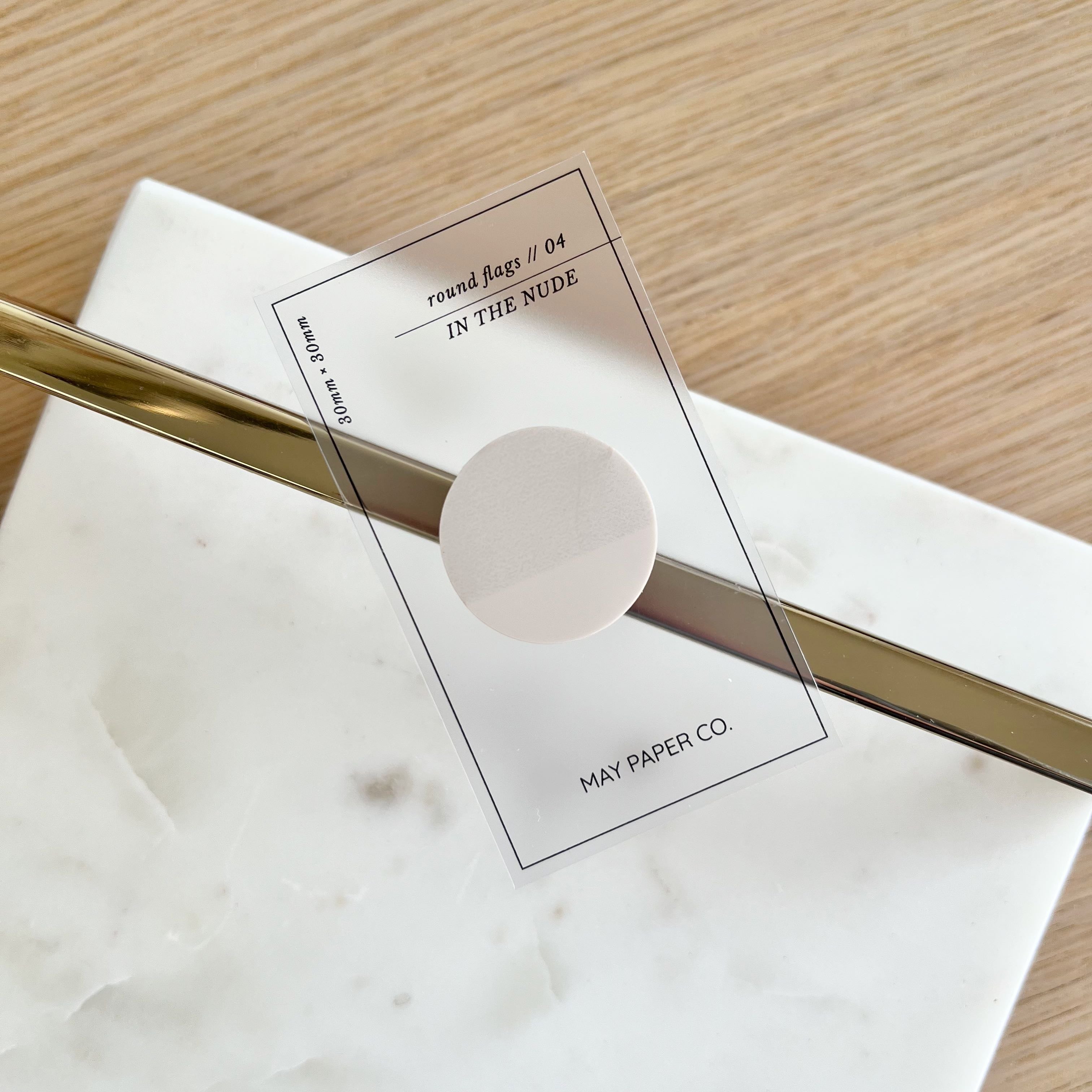 Round Transparent Page Flag | May Paper Co. – MAY PAPER CO.