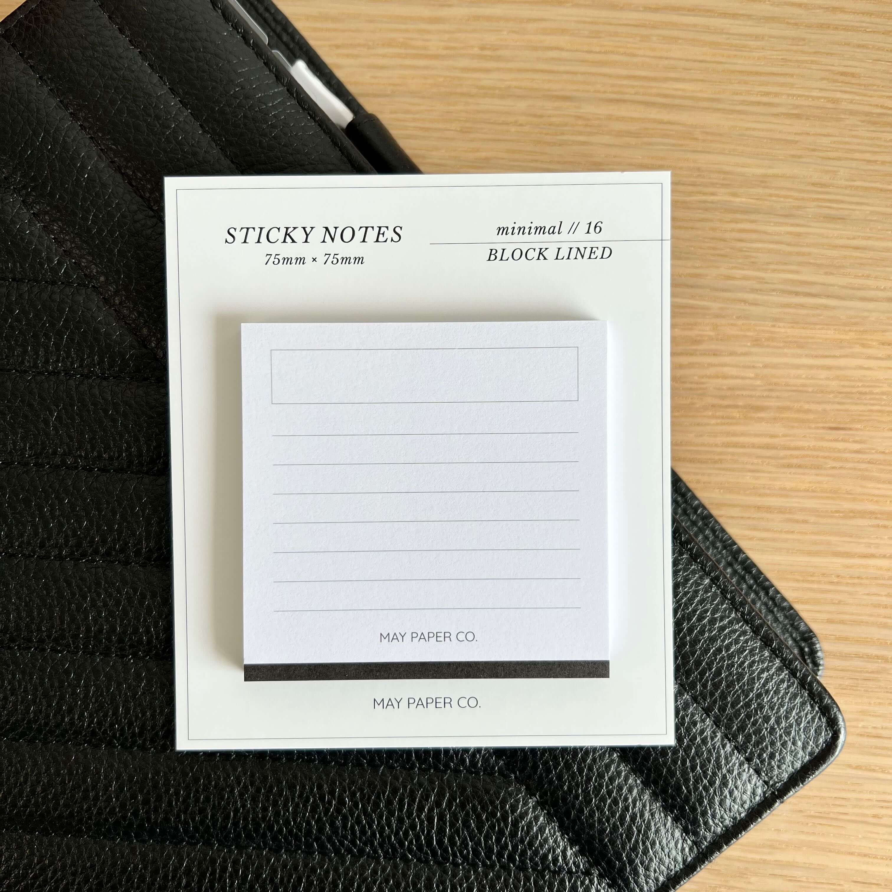 Block Lined Sticky Note – MAY PAPER CO.