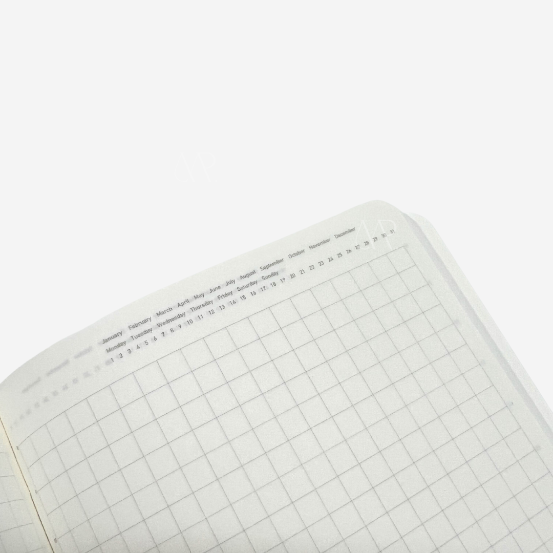 Stalogy Editor's Series 365 Days Notebook - Grid - Black Cover