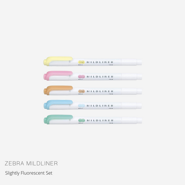 Zebra Mildliner Dual Tip Highlighter Marker (Set of 5)