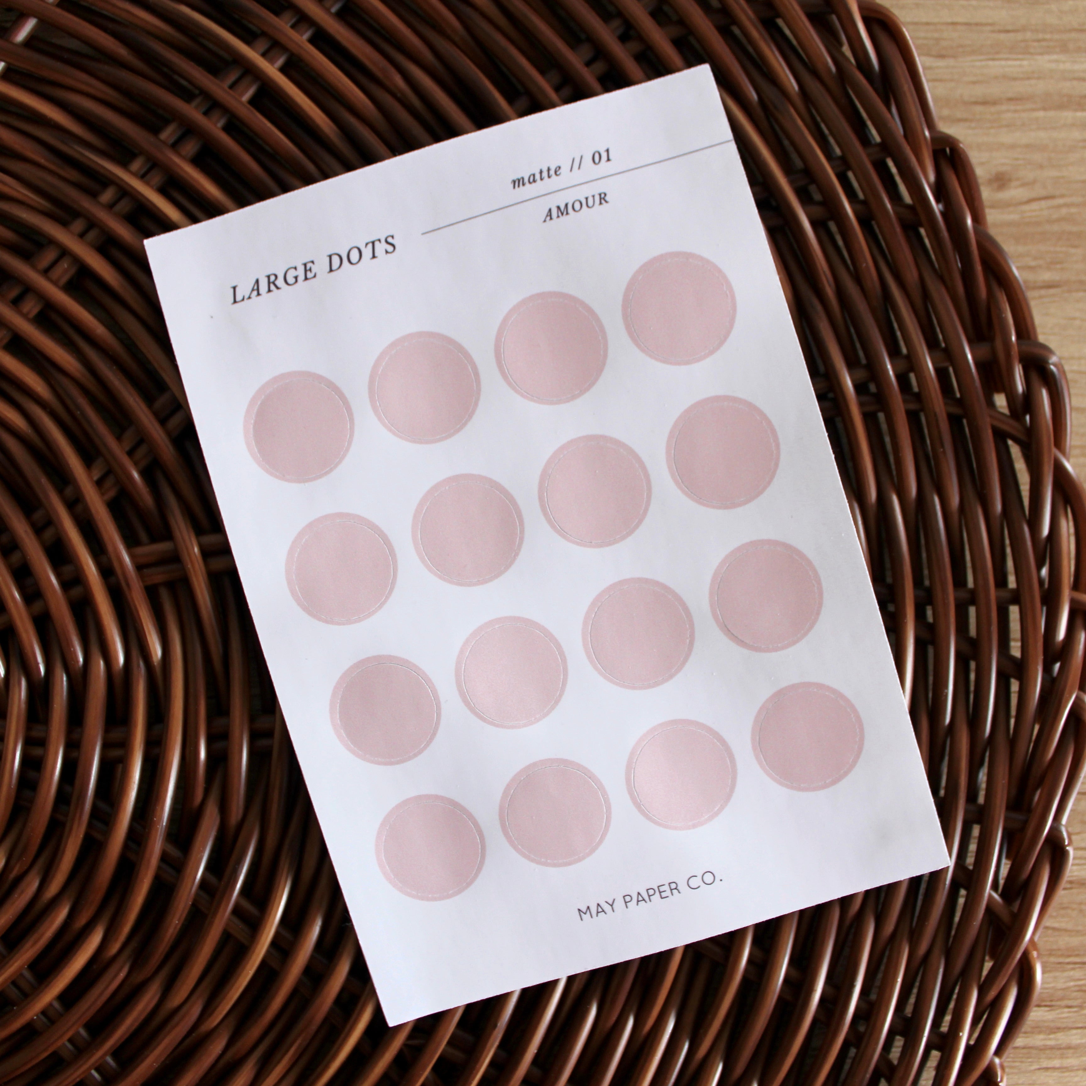 Matte Large Dots | Functional Sticker Icons  | Amour (Set of 2)