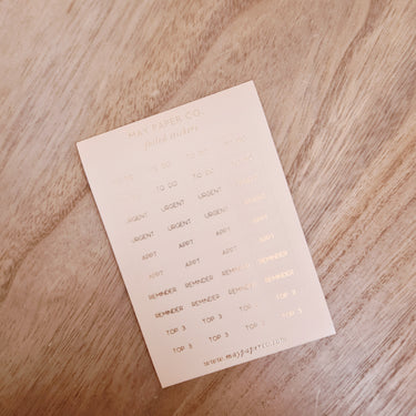 ESSENTIAL | Sticker Set (Nude with Gold Foil)