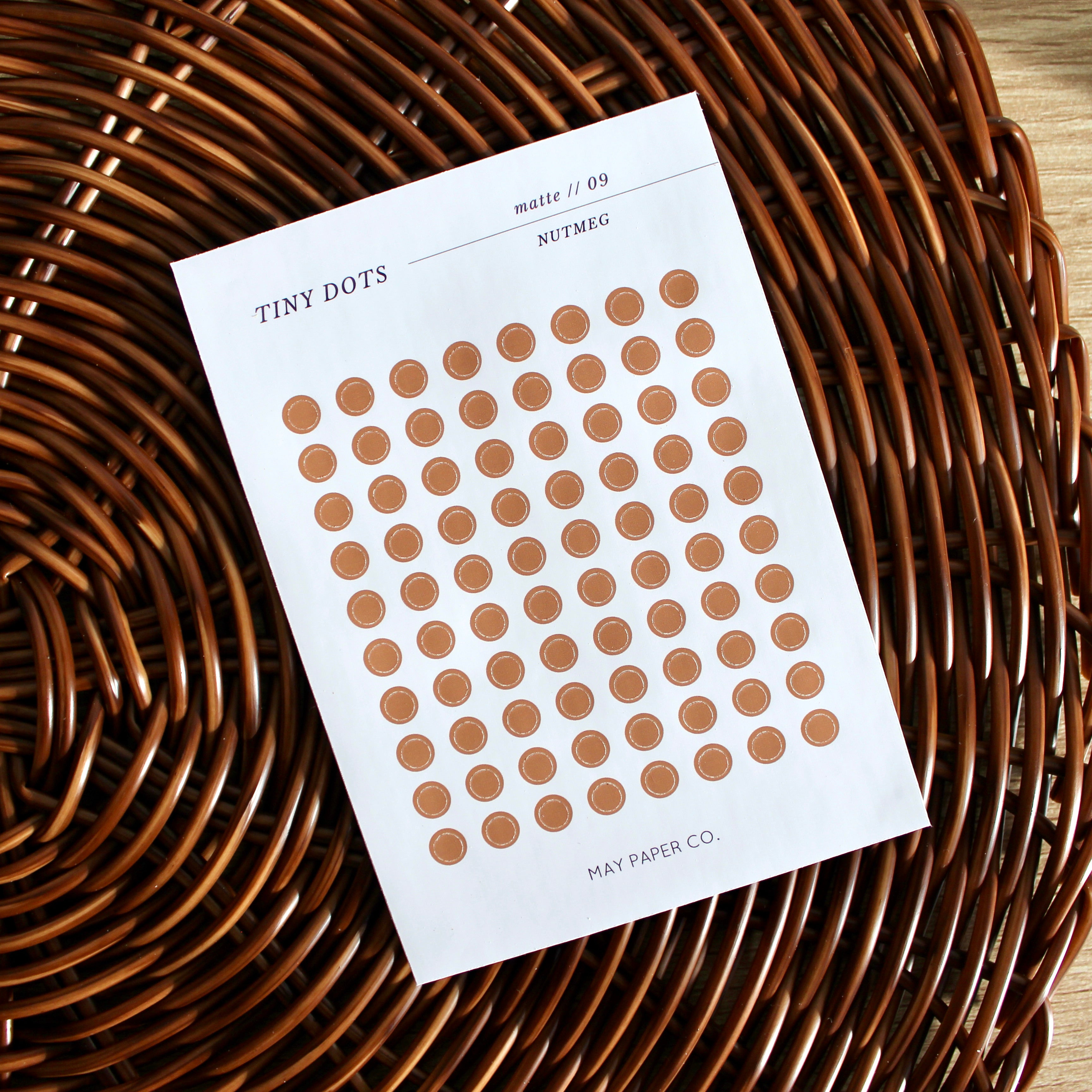 Matte Tiny Dots | Functional Sticker Icons  | Nutmeg (Set of 2)