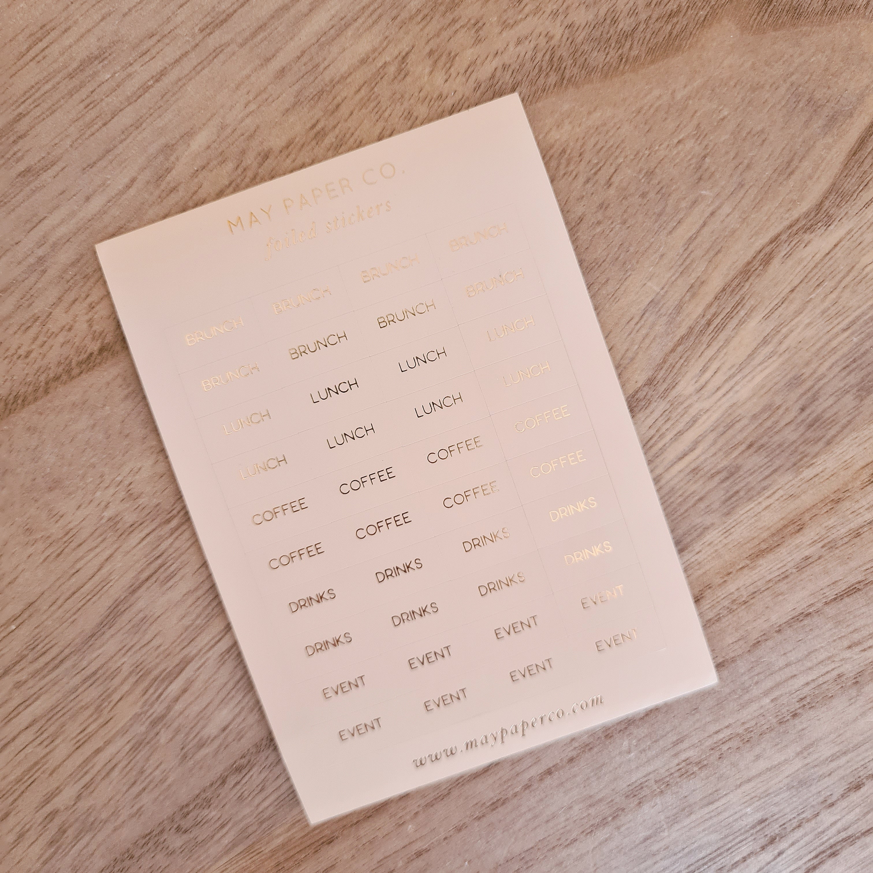 SOCIALITE | Sticker Set (Nude with Gold Foil)