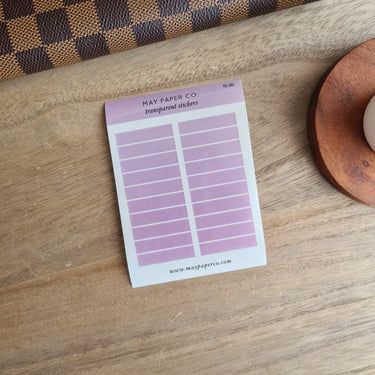 Highlighter Strips | Transparent Stickers | Taro (Set of 2)